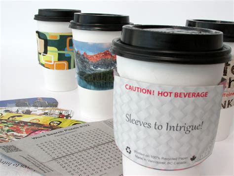 Collage Hotshot Coffee Sleeves Custom Printed Cup Sleeves