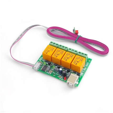 Pc Usb Four Relay Board Jqc Fc With Temperature Sensor For Home