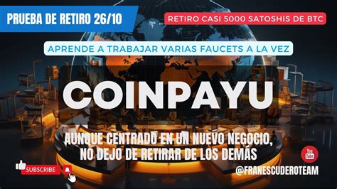 Nuevo Retiro 𝗖𝗼𝗶𝗻𝗣𝗮𝘆𝗨 Casi 𝟱𝟬𝟬𝟬 𝘀𝗮𝘁𝗼𝘀𝗵𝗶𝘀 𝗕𝗧𝗖 gana criptomonedas