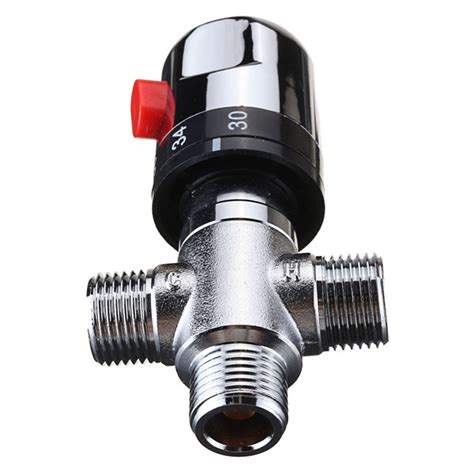 22mm Hot Cold Water Thermostatic Mixing Valve 3 Way Adjust Temperature Control Valve Alexnld