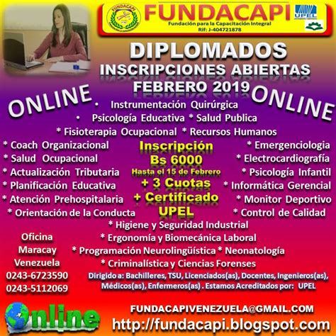 Fundacapi Diplomados Maracay Pasos Para Inscribirse En Los Diplomados Online