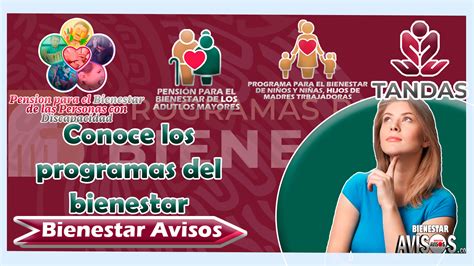 Programas Del Bienestar Enero Avisos Bienestar