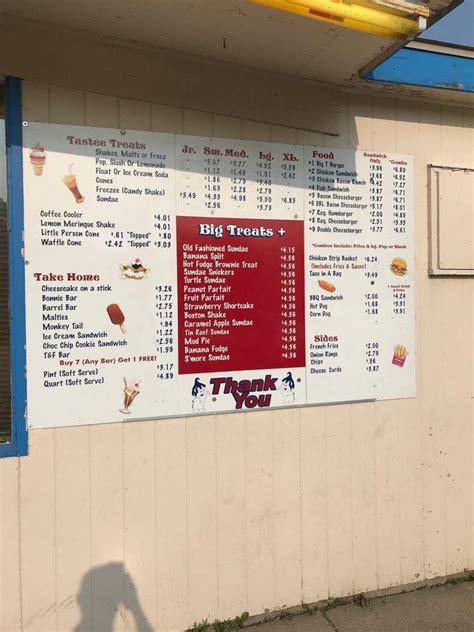 Menu At Tastee Freez Restaurant Moorhead