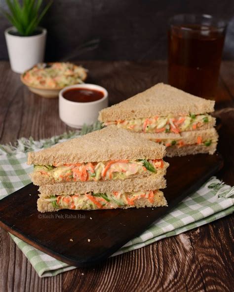 Coleslaw Sandwich | Veg Coleslaw Sandwich