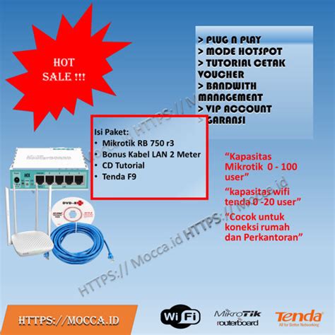 Jual Paket Mikrotik Rb 750r3 Tenda F9 Hotspot RtRW Net Kab Bogor