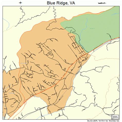 Blue Ridge Virginia Street Map 5108200