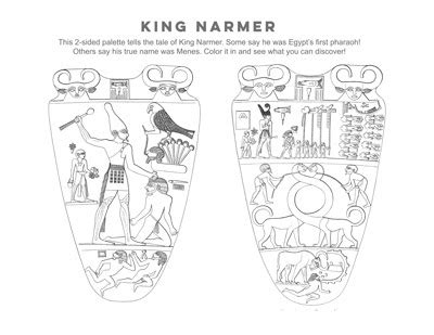 KidsAncientEgypt.com: Narmer Palette Coloring Page Printout