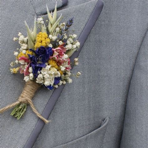 Festival Meadow Dried Flower Buttonhole Etsy UK In 2022 Dried