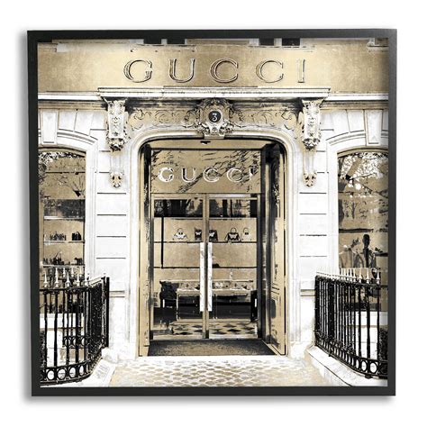 Stupell Industries City Fashion Brand Shop Architecture Framed Giclee