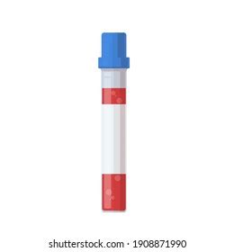 Test Tube Filled Blood Vector Illustration Stock Vector Royalty Free