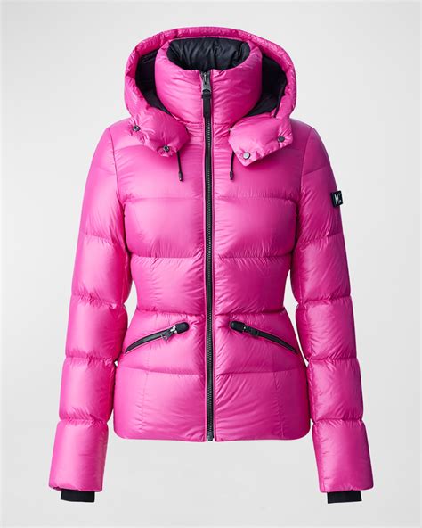 Mackage Madalyn Lustrous Light Down Jacket With Hood Neiman Marcus