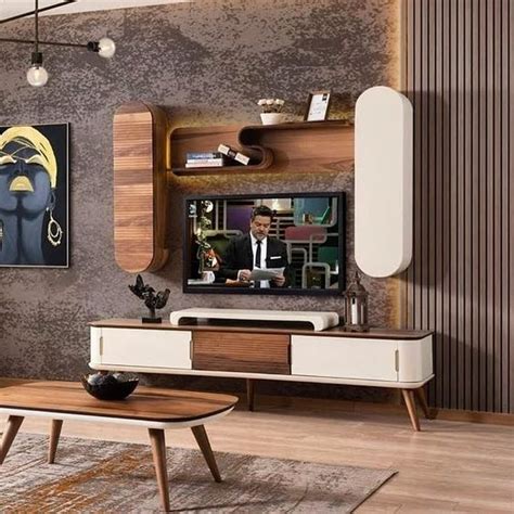 Meja Tv Warna Putih Minimalis Kayu Solid Dan Jati Sobat Furniture