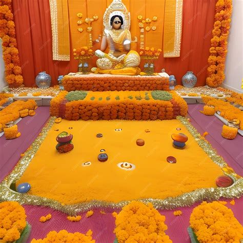 Premium AI Image | Tirupati Live inside view of an old hindu mandir