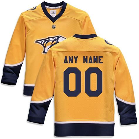 Youth Nashville Predators Yellow Home Replica Custom Jersey Choose