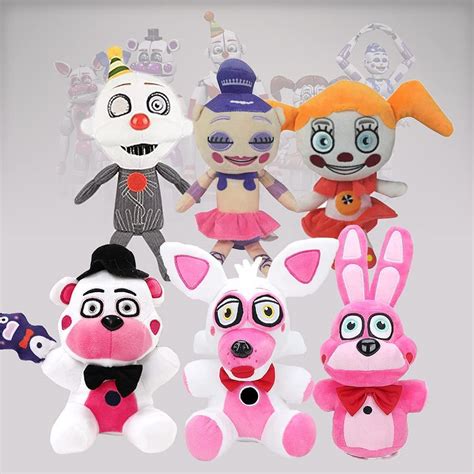 Buy 6 Pcsset Fnaf Funtime Freddy Plush Bonbon Plush Funtime Foxy