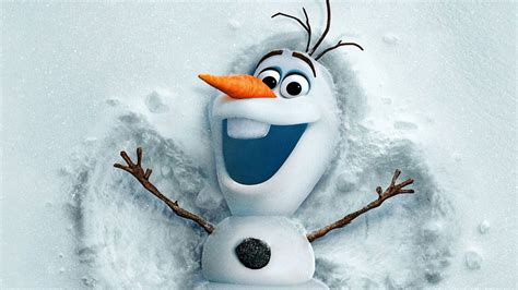 Download 2560x1440 Disney Olaf Snow Angel Wallpaper | Wallpapers.com