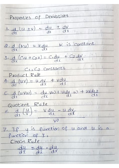 Solution Mathematics Differentiation Properties Of Derivatives Results