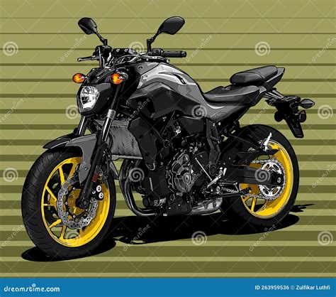 Biker With Naked Bike Background Cartoon Vector CartoonDealer