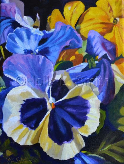 "Pansies/Sold" (Original art by hollylsmith.com)