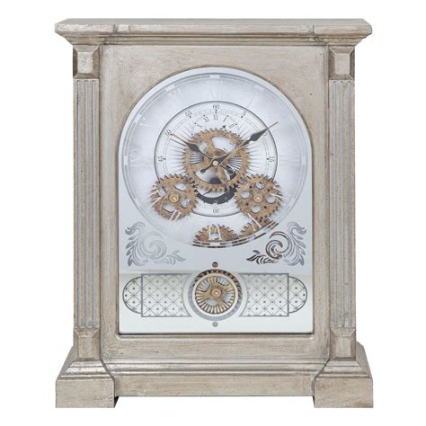 Wm Widdop Square Mantel Clock With Moving Gears W Etsy Uk