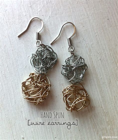 Hand Spun Wire Earrings {diy} - Picklee