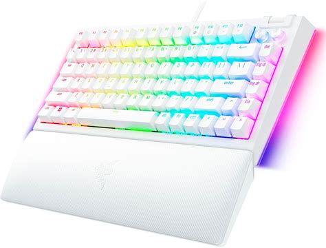Razer BlackWidow V4 75 Wired Orange Switch Gaming Keyboard With Hot Swappable Design White RZ03