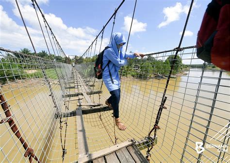 Kerajaan Digesa Segera Baiki Jambatan Gantung Usang Kg Nelayan