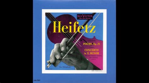 Heifetz Cd Chausson Po Me Op Conus Violin Concerto In E Minor