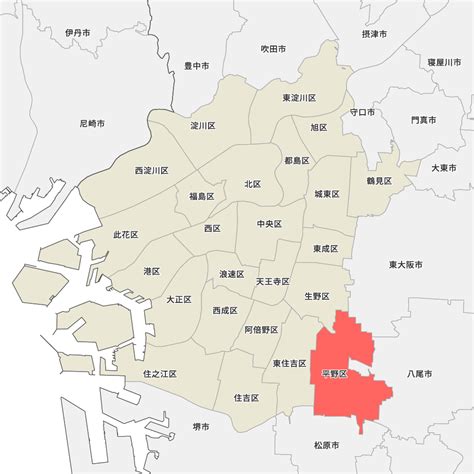 大阪府大阪市平野区の地図 Map It マップ・イット