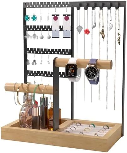 Benxdara Jewellery Stand Organiser 4 Tier Necklace Holder Stand