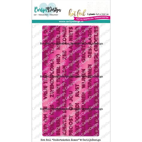 Hot Foil Plate Onderteksten Zomer CDHF Craftlines B V