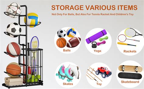 Ball Storage Rack Football Stand Ball Storage Garage Garage Sports