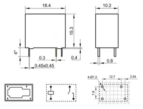 Relais 1xCO 250VAC 10A 30VDC 10A 1P1T 12V HF32F G 012 HS DomoticX