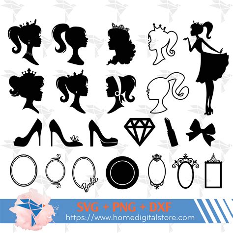 Barbie Silhouette Svg Png Dxf