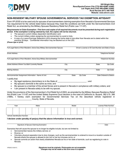 Form Vp203s Fill Out Sign Online And Download Fillable Pdf Nevada Templateroller