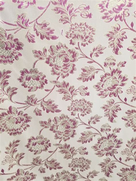 Elegant Floral Satin Jacquard Brocade 60 By The Yard Etsy