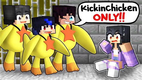 Aphmau In A Only Kicken Chicken Prison In Minecraft Parody Storyein