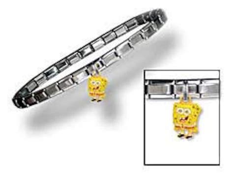 Spongebob Squarepants Bracelet Silver Stainless Steel 5 Mm Etsy