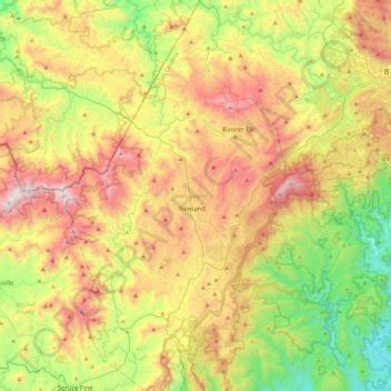 Avery County topographic map, elevation, terrain