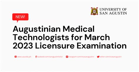 New Augustinian Medical Technologists For March 2023 Licensure Examination University Of San