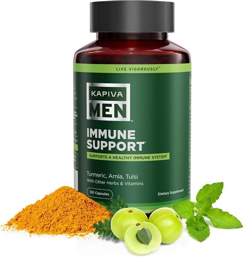 Amazon.com: KAPIVA MEN Immune Support Supplement with Turmeric, Amla, Tulsi, and Other Herbs and ...