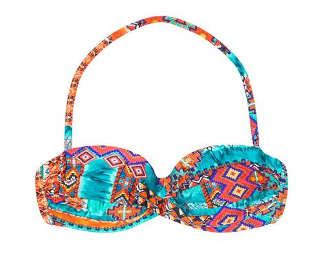 Luli Fama Ethnic Push Up Bandeau Bikini Top Soutien Wild Ethnic