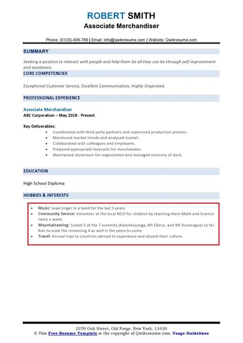 Hobbies And Interests On Resume How To List And Examples