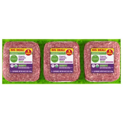 Simple Truth Organic Grass Fed Ground Beef 85 15 BIG DEAL 3 Ct 1