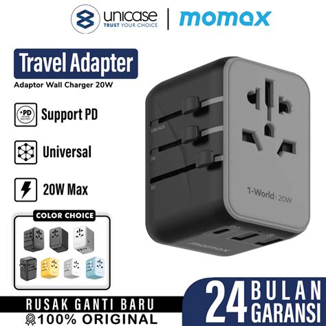 Jual Universal Travel Adaptor Charger Momax W W W W Us Eu Uk