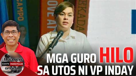 Mfga Guro HILO NA Sa Utos Ni VP Sara YouTube