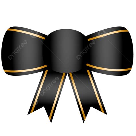 Black Ribbon Bow Png