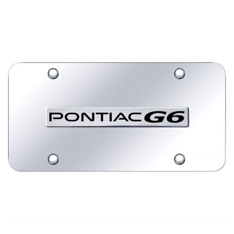 Autogold Pg N Cc Chrome License Plate With D Chrome Pontiac G Logo