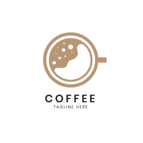 Kaffee Logo Design für Café Premium Vektor