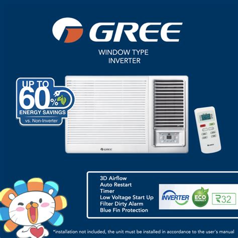 2HP Gree Window Type Inverter Aircon U J18 6DR Lazada PH